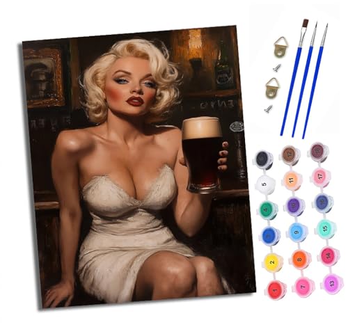 Malen nach Zahlen Erwachsene Sexy Mädchen mit Weinglas DIY Handgemalt Ölgemälde Kit Paint by Numbers Adult Mit 3 - Pinseln und Acrylfarbe Knitterfreie Leinwand set - 40 X 50 CM Malen nach Zahlen Erwachsene Sexy Mädchen mit Weinglas DIY Handgemalt Ölgemälde Kit Paint by Numbers Adult Mit 3 - Pinseln und Acrylfarbe Knitterfreie Leinwand set - 40 X 50 CM von XXHXIE