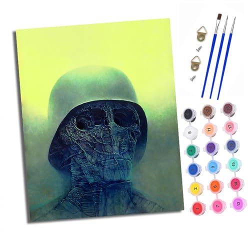 Malen nach Zahlen Erwachsene Skelett mit Helm DIY Handgemalt Ölgemälde Kit Mit 3 - Pinseln und Acrylfarbe Knitterfreie Leinwand set - 40 X 50 CM Mit Rahmen Malen nach Zahlen Erwachsene Skelett mit Helm DIY Handgemalt Ölgemälde Kit Mit 3 - Pinseln und Acrylfarbe Knitterfreie Leinwand set - 40 X 50 CM Mit Rahmen von XXHXIE