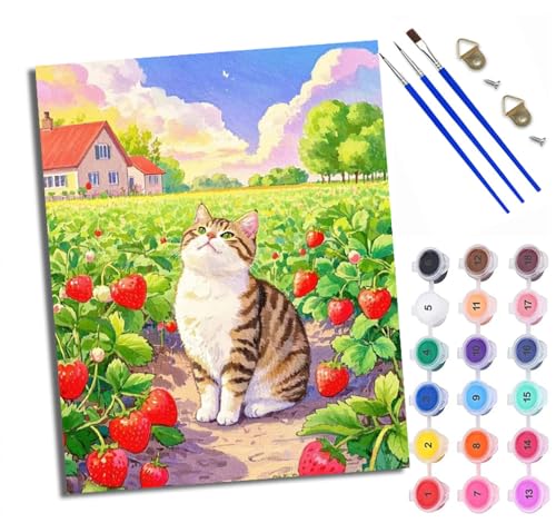 Malen nach Zahlen Erwachsene Totenkopf- und Blumenkuchen DIY Handgemalt Ölgemälde Kit Paint by Numbers Adult Mit 3 - Pinseln und Acrylfarbe Knitterfreie Leinwand set - 40 X 50 CM von XXHXIE