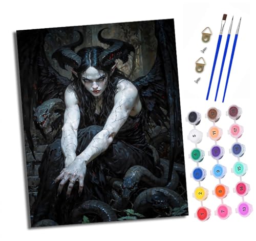 Malen nach Zahlen Erwachsene Viper-Dämonenmädchen DIY Handgemalt Ölgemälde Kit Paint by Numbers Adult Mit 3 - Pinseln und Acrylfarbe knitterfreie leinwand Kit - 40 X 50 CM Malen nach Zahlen Erwachsene Viper-Dämonenmädchen DIY Handgemalt Ölgemälde Kit Paint by Numbers Adult Mit 3 - Pinseln und Acrylfarbe knitterfreie leinwand Kit - 40 X 50 CM von XXHXIE