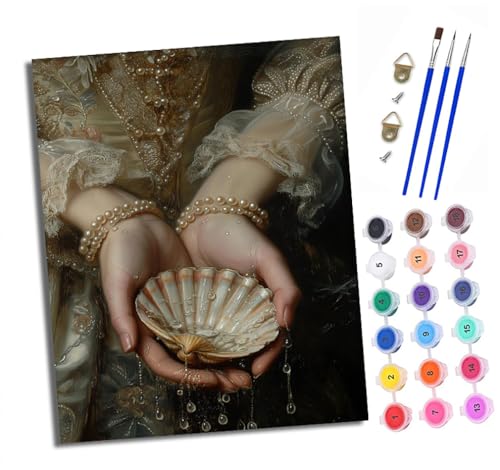 Malen nach Zahlen Erwachsene Wunderschönes Mädchen mit Muscheln DIY Handgemalt Ölgemälde Kit Paint by Numbers Adult Mit 3 - Pinseln und Acrylfarbe knitterfreie leinwand Kit - 40 X 50 CM Malen nach Zahlen Erwachsene Wunderschönes Mädchen mit Muscheln DIY Handgemalt Ölgemälde Kit Paint by Numbers Adult Mit 3 - Pinseln und Acrylfarbe knitterfreie leinwand Kit - 40 X 50 CM von XXHXIE