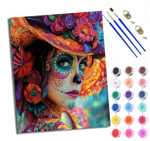 Malen nach Zahlen für Erwachsene, Malen-nach-Zahlen-Set, Bücher und rote Beeren mit Acrylfarben, vorgedruckte Leinwand und Pinsel, Geschenk, Wanddekoration, 40,6 x 50,8 cm, ohne Rahmen Malen nach Zahlen für Erwachsene, Malen-nach-Zahlen-Set, Bücher und rote Beeren mit Acrylfarben, vorgedruckte Leinwand und Pinsel, Geschenk, Wanddekoration, 40,6 x 50,8 cm, ohne Rahmen von XXHXIE