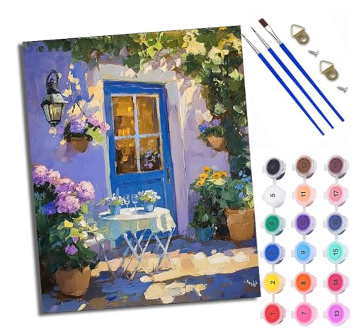 Malen nach Zahlen für Erwachsene, Malen-nach-Zahlen-Set, Kürbis-Geist und Sonnenblume mit Acrylfarben, vorgedruckte Leinwand und Pinsel, Geschenk, Wanddekoration, 40,6 x 50,8 cm, ohne Rahmen von XXHXIE