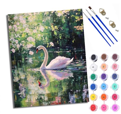 Malen nach Zahlen für Erwachsene, Malen-nach-Zahlen-Set, Segelboot auf dem Meer, mit Acrylfarben, vorgedruckte Leinwand und Pinsel, Geschenk, Wanddekoration, 40,6 x 50,8 cm, ohne Rahmen Malen nach Zahlen für Erwachsene, Malen-nach-Zahlen-Set, Segelboot auf dem Meer, mit Acrylfarben, vorgedruckte Leinwand und Pinsel, Geschenk, Wanddekoration, 40,6 x 50,8 cm, ohne Rahmen von XXHXIE