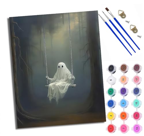 XXHXIE Malen Nach Zahlen Erwachsene-DIY Handgemalt Ölgemälde KitFantasie Wald Pferd für Anfänger Mit 3-Pinseln und Acrylfarbe Handgemalt öLgemäLde Kit Als Geschenk 40x50cm (Rahmenlos) von XXHXIE