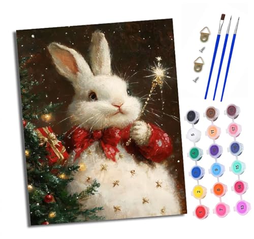 XXHXIE Malen Nach Zahlen Erwachsene-DIY Handgemalt Ölgemälde KitMagischer Kaninchen-Weihnachtsbaum für Anfänger Mit 3-Pinseln und Acrylfarbe Handgemalt öLgemäLde Kit Als Geschenk 40x50cm (Rahmenlos) XXHXIE Malen Nach Zahlen Erwachsene-DIY Handgemalt Ölgemälde KitMagischer Kaninchen-Weihnachtsbaum für Anfänger Mit 3-Pinseln und Acrylfarbe Handgemalt öLgemäLde Kit Als Geschenk 40x50cm (Rahmenlos) von XXHXIE