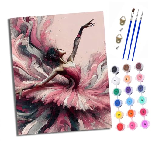 XXHXIE Malen nach Zahlen DIY Handgemalt Ölgemälde Set für Anfänger und Jugendliche Buntes tanzendes Mädchen Pinsel und Acrylfarbe 40x50 cm ideal als Geschenk oder zur Heimdekoration XXHXIE Malen nach Zahlen DIY Handgemalt Ölgemälde Set für Anfänger und Jugendliche Buntes tanzendes Mädchen Pinsel und Acrylfarbe 40x50 cm ideal als Geschenk oder zur Heimdekoration von XXHXIE