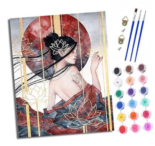 XXHXIE Malen nach Zahlen DIY Handgemalt Ölgemälde Set für Anfänger und Jugendliche Japanisches sexy Mädchen Pinsel und Acrylfarbe 40x50 cm ideal als Geschenk oder zur Heimdekoration XXHXIE Malen nach Zahlen DIY Handgemalt Ölgemälde Set für Anfänger und Jugendliche Japanisches sexy Mädchen Pinsel und Acrylfarbe 40x50 cm ideal als Geschenk oder zur Heimdekoration von XXHXIE