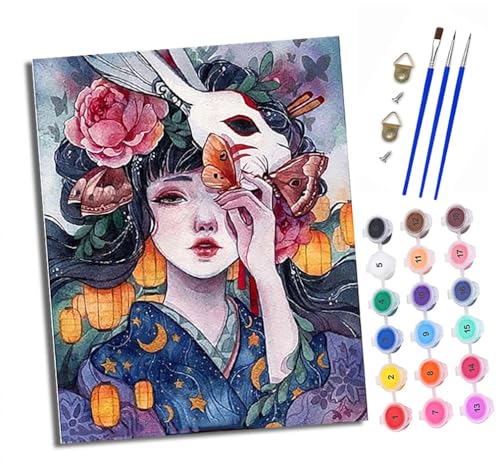 XXHXIE Malen nach Zahlen DIY Handgemalt Ölgemälde Set für Anfänger und Jugendliche Kaninchenschönheit im japanischen Stil Pinsel und Acrylfarbe 40x50 cm ideal als Geschenk oder zur Heimdekoration XXHXIE Malen nach Zahlen DIY Handgemalt Ölgemälde Set für Anfänger und Jugendliche Kaninchenschönheit im japanischen Stil Pinsel und Acrylfarbe 40x50 cm ideal als Geschenk oder zur Heimdekoration von XXHXIE