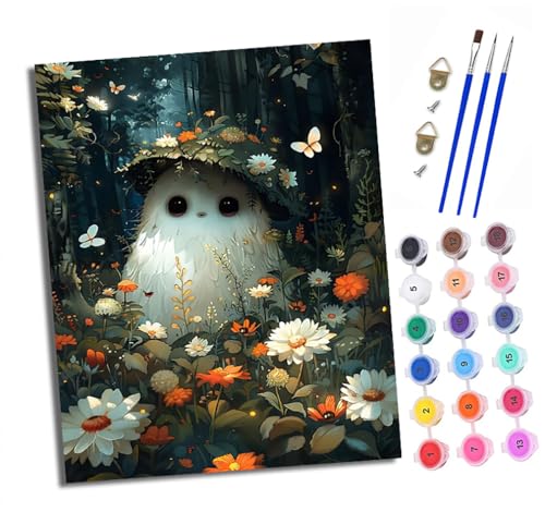 XXHXIE Malen nach Zahlen DIY Handgemalt Ölgemälde Set für Anfänger und Jugendliche Niedlicher Geist in der Blume Pinsel und Acrylfarbe 40x50 cm Mit Rahmen ideal als Geschenk oder zur Heimdekoration XXHXIE Malen nach Zahlen DIY Handgemalt Ölgemälde Set für Anfänger und Jugendliche Niedlicher Geist in der Blume Pinsel und Acrylfarbe 40x50 cm Mit Rahmen ideal als Geschenk oder zur Heimdekoration von XXHXIE