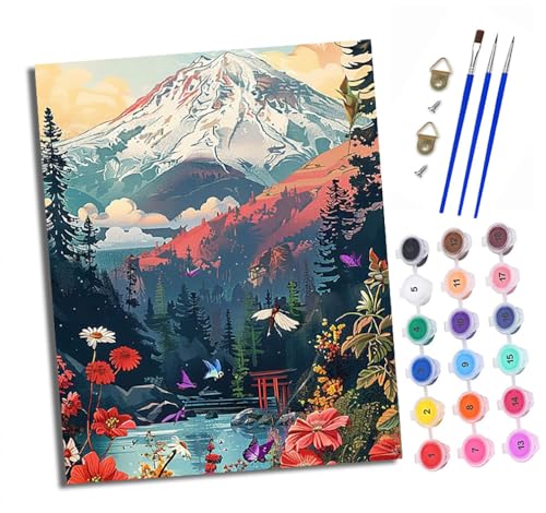 XXHXIE Malen nach Zahlen DIY Handgemalt Ölgemälde Set für Anfänger und Jugendliche Schneebedeckte Berge und blühende Blumen Pinsel und Acrylfarbe 40x50 cm ideal als Geschenk oder zur Heimdekoration XXHXIE Malen nach Zahlen DIY Handgemalt Ölgemälde Set für Anfänger und Jugendliche Schneebedeckte Berge und blühende Blumen Pinsel und Acrylfarbe 40x50 cm ideal als Geschenk oder zur Heimdekoration von XXHXIE