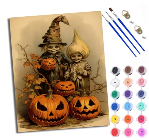 XXHXIE Malen nach Zahlen DIY Handgemalt Ölgemälde Set für Anfänger und Jugendliche Zauberfrosch auf einem Kürbis Pinsel und Acrylfarbe 40x50 cm ideal als Geschenk oder zur Heimdekoration XXHXIE Malen nach Zahlen DIY Handgemalt Ölgemälde Set für Anfänger und Jugendliche Zauberfrosch auf einem Kürbis Pinsel und Acrylfarbe 40x50 cm ideal als Geschenk oder zur Heimdekoration von XXHXIE