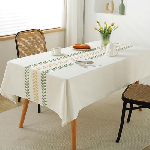 XXIUDEE Baumwoll-Leinen-Tischdecke, abwischbare Tischdecke, Tischdekoration für Zuhause, Küche, Garten, Partys, Picknick, Geburtstag, Esszimmer, Couchtisch, Abdeckung für drinnen und draußen (260 x XXIUDEE Baumwoll-Leinen-Tischdecke, abwischbare Tischdecke, Tischdekoration für Zuhause, Küche, Garten, Partys, Picknick, Geburtstag, Esszimmer, Couchtisch, Abdeckung für drinnen und draußen (260 x von XXIUDEE