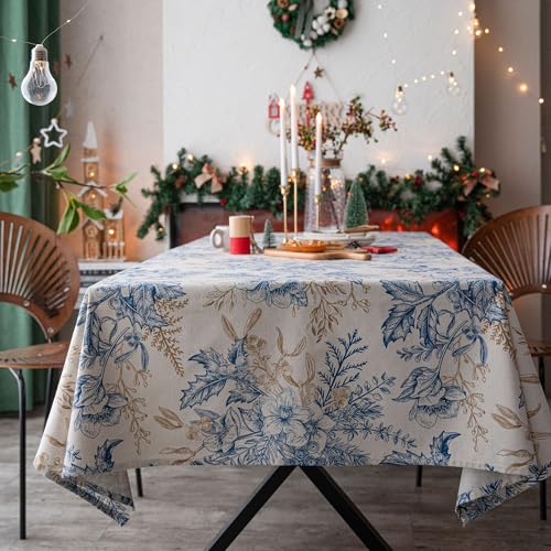 XXIUDEE Rechteckige Tischdecke, staubdicht, waschbar, Esstischabdeckung für Café, Restaurant, Buffet, Kaffee, Party, Garten, Terrasse, Küche, Picknick, Tischplatte, Heimdekoration (180 x 140 cm, Stil XXIUDEE Rechteckige Tischdecke, staubdicht, waschbar, Esstischabdeckung für Café, Restaurant, Buffet, Kaffee, Party, Garten, Terrasse, Küche, Picknick, Tischplatte, Heimdekoration (180 x 140 cm, Stil von XXIUDEE