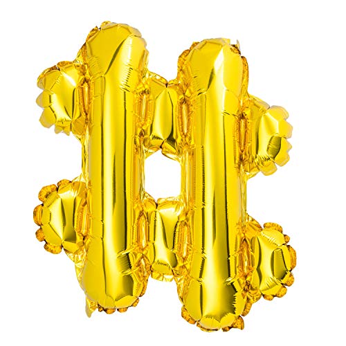 Folienballons - Buchstaben & Zahlen & Zeichen in Gold - 80 cm - Partydeko - XXL Luftballons, Plastik, - Gold, Gold von XXL LUFTBALLONS