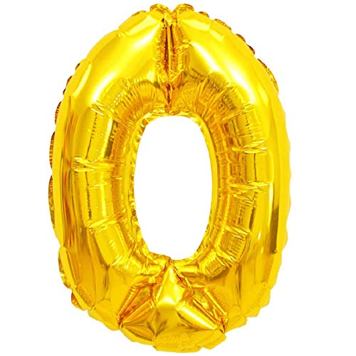 Folienballons Folienballons Buchstaben Zahlen Gold 80cm Partydeko XXL Luftballons, Plastik, 0 - Gold, Gold von XXL LUFTBALLONS