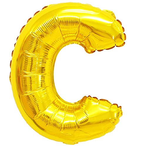 Folien-Ballons Heliumballons Buchstaben & Zahlen & Zeichen - 80CM GROßE Party-Dekoration XL für Geburtsag Hochzeit Feier - "C" in Gold von XXL LUFTBALLONS