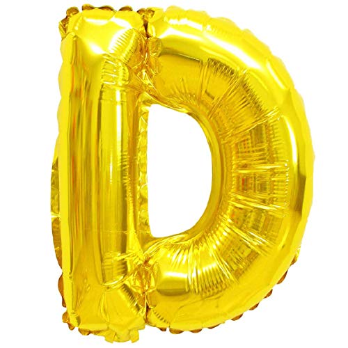 Folienballons - Buchstaben und Zahlen in Gold - 80cm - Deko - XXL Luftballons, Plastik, D - Gold, Gold von XXL LUFTBALLONS