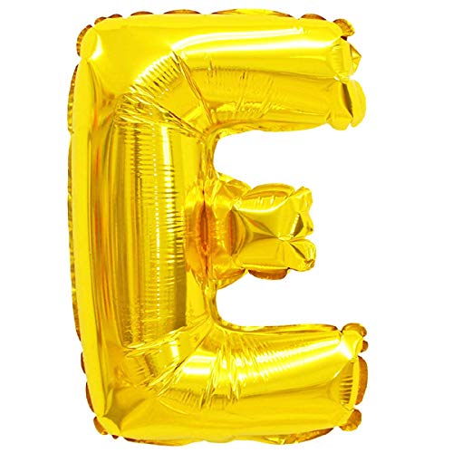 Folienballons - Buchstaben & Zahlen & Zeichen in Gold - 80 cm - Partydeko - XXL Luftballons, Plastik, E - Gold, Gold von XXL LUFTBALLONS