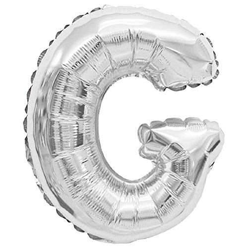 Folien-Ballons Heliumballons Buchstaben & Zahlen & Zeichen - 80CM GROßE Party-Dekoration XL für Geburtsag Hochzeit Feier - "G" in Silber von XXL LUFTBALLONS