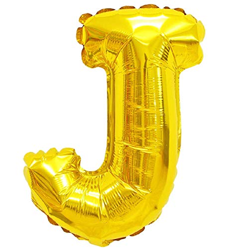 Folienballons - Buchstaben und Zahlen & Zeichen in Gold - 80 cm - Partydeko - XXL Luftballons, Plastik, J - Gold, Gold von XXL LUFTBALLONS