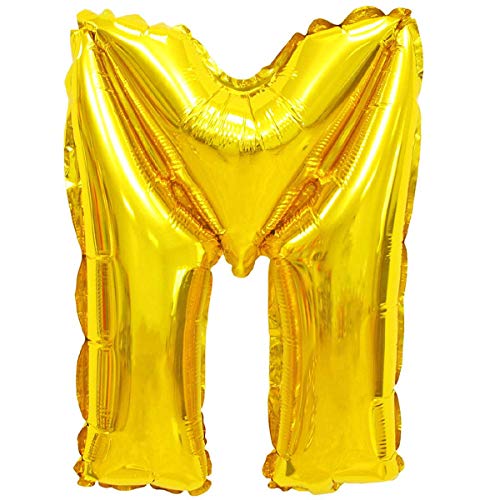 Folienballons - Buchstaben & Zahlen & Zeichen in Gold - 80 cm - Partydeko - XXL Luftballons, Plastik, M - Gold, Gold von XXL LUFTBALLONS