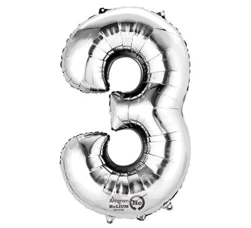 Folienballons - Buchstaben & Zahlen & Zeichen in Gold - 80 cm - Partydeko - XXL Luftballons, Plastik, O - Silber, Silber von XXL LUFTBALLONS