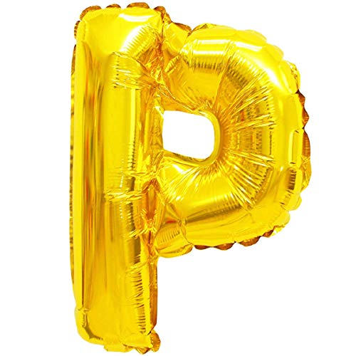 Folienballons - Buchstaben & Zahlen & Zeichen in Gold - 80 cm - Partydeko - XXL Luftballons, Plastik, P - Gold, Gold von XXL LUFTBALLONS