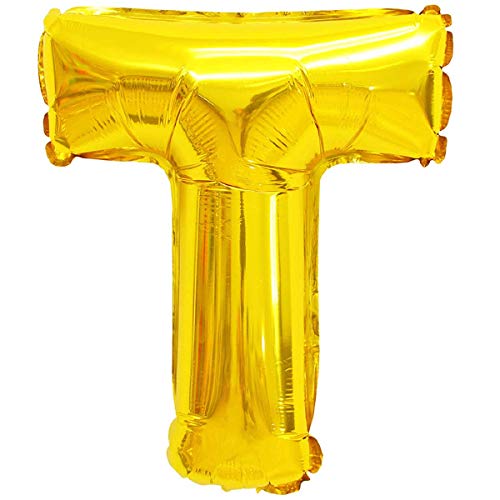 Folienballons - Buchstaben & Zahlen & Zeichen in Gold - 80 cm - Partydeko - XXL Luftballons, Plastik, T - Gold, Gold Folienballons - Buchstaben & Zahlen & Zeichen in Gold - 80 cm - Partydeko - XXL Luftballons, Plastik, T - Gold, Gold von XXL LUFTBALLONS