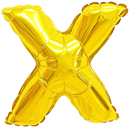 Folienballons - Buchstaben & Zahlen & Zeichen in Gold - 80 cm - Partydeko - XXL Luftballons, Plastik, X - Gold, Gold von XXL LUFTBALLONS
