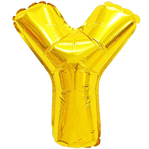 Folienballons Folienballons Buchstaben Zahlen Gold 80cm Partydeko XXL Luftballons, Plastik, Y - Gold, Gold von XXL LUFTBALLONS