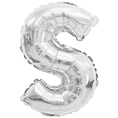 Folienballons - Buchstaben & Zahlen & Zeichen in Gold - 80 cm - Partydeko - XXL Luftballons, Plastik, S - Silber, Silber von XXL LUFTBALLONS