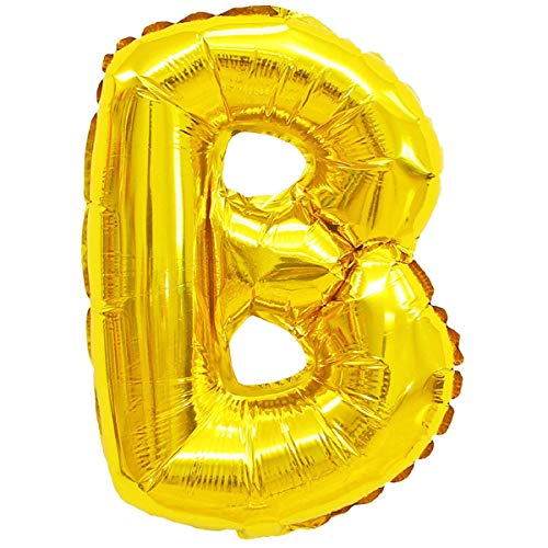 Folienballons - Buchstaben & Zahlen & Zeichen in Gold - 80 cm - Partydeko - XXL Luftballons, Plastik, B - Gold, Gold von XXL LUFTBALLONS