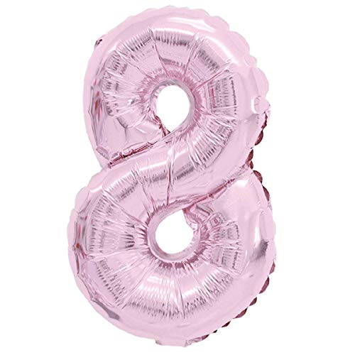 XXL LUFTBALLONS XXL Luftballons Folienballons, Heliumballons, Buchstaben, Zahlen & Zeichen in Gold, Silber, 80 cm, große Partydeko für Geburtstage, Hochzeiten, Partys, Kunststoff, 8 - Rosa, Pink von XXL LUFTBALLONS
