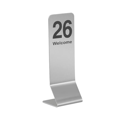XXYLC Tischnummernschilder Aus Edelstahl, Tischnummernkarten Stapelbare Table Numbers Edelstahl, Für Restaurants Empfang Bankette Cafés Bars(Size:1-10,Color:schwarz groß) von XXYLC