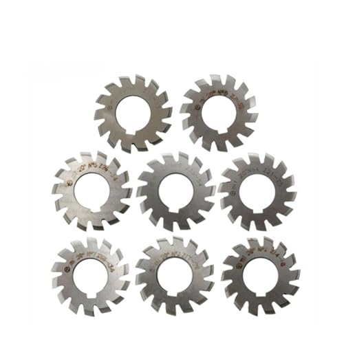 XYAGYUND CSZJ 8 STÜCKE M0.4/M0.5/M0.6/M0.7/M0.8/M1.5/M2/M3/M4 Modul PA20 Grad NO.1-NO.8 Zahnradschneidwerkzeuge(M3.5 8PCS NO.1-NO.8) von XYAGYUND
