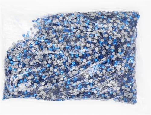 Hotfix Strasssteine Großer Beutel mit 45 Farben, Hotfix-Strasssteinen, Kristall-Hotfix-Strasssteinen for Kleidungsstücke(Color:Capri Blue) von XYBYSWD