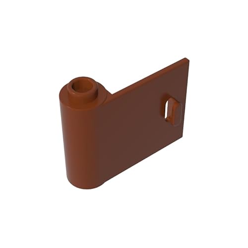 GDS-1140 Tür 1 x 3 x 2 Links – offen zwischen oberem und unterem Scharnier, 50TE, kompatibel mit Lego 92262 DIY-Teilen und MOC-Komponenten für große Ziegelmarken, Farbe:Braun 192 von XYEIUGO