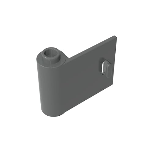 GDS-1140 Tür 1 x 3 x 2 Links – offen zwischen oberem und unterem Scharnier, 50TE, kompatibel mit Lego 92262 DIY-Teilen und MOC-Komponenten für große Ziegelmarken, Farbe:Dunkelgrau 199 von XYEIUGO