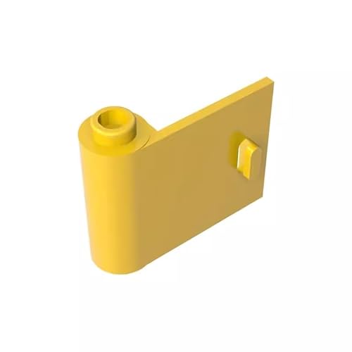 GDS-1140 Tür 1 x 3 x 2 Links – offen zwischen oberem und unterem Scharnier, 50TE, kompatibel mit Lego 92262 DIY-Teilen und MOC-Komponenten für große Ziegelmarken, Farbe:Gelb 24 von XYEIUGO