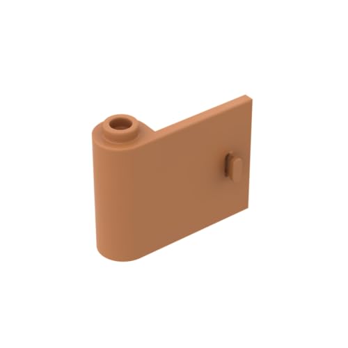 GDS-1140 Tür 1 x 3 x 2 Links – offen zwischen oberem und unterem Scharnier, 50TE, kompatibel mit Lego 92262 DIY-Teilen und MOC-Komponenten für große Ziegelmarken, Farbe:Hellbraun 312 von XYEIUGO