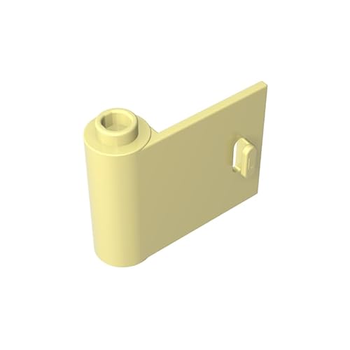 GDS-1140 Tür 1 x 3 x 2 Links – offen zwischen oberem und unterem Scharnier, 50TE, kompatibel mit Lego 92262 DIY-Teilen und MOC-Komponenten für große Ziegelmarken, Farbe:Hellgelb 19 von XYEIUGO