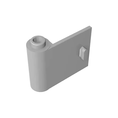 GDS-1140 Tür 1 x 3 x 2 Links – offen zwischen oberem und unterem Scharnier, 50TE, kompatibel mit Lego 92262 DIY-Teilen und MOC-Komponenten für große Ziegelmarken, Farbe:Hellgrau 194 von XYEIUGO