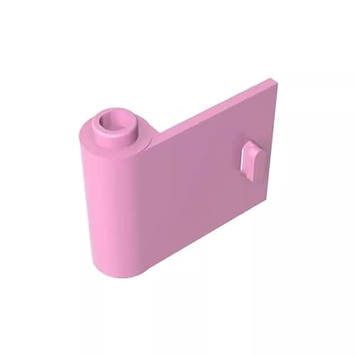 GDS-1140 Tür 1 x 3 x 2 Links – offen zwischen oberem und unterem Scharnier, 50TE, kompatibel mit Lego 92262 DIY-Teilen und MOC-Komponenten für große Ziegelmarken, Farbe:Leuchtendes Pink 222 von XYEIUGO