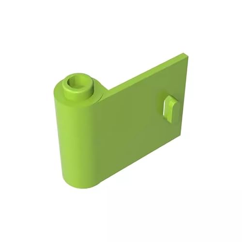 GDS-1140 Tür 1 x 3 x 2 Links – offen zwischen oberem und unterem Scharnier, 50TE, kompatibel mit Lego 92262 DIY-Teilen und MOC-Komponenten für große Ziegelmarken, Farbe:Limette 119 von XYEIUGO
