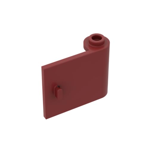 GDS-1141 Tür 1 x 3 x 2 rechts – offen zwischen oberem und unterem Scharnier, 50TE, kompatibel mit Lego 92263 DIY-Teilen und MOC-Komponenten für große Ziegelmarken, Farbe:Dunkelrot 154 von XYEIUGO