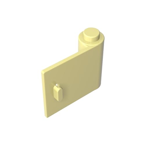 GDS-1141 Tür 1 x 3 x 2 rechts – offen zwischen oberem und unterem Scharnier, 50TE, kompatibel mit Lego 92263 DIY-Teilen und MOC-Komponenten für große Ziegelmarken, Farbe:Hellgelb 19 von XYEIUGO
