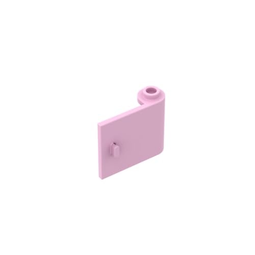 GDS-1141 Tür 1 x 3 x 2 rechts – offen zwischen oberem und unterem Scharnier, 50TE, kompatibel mit Lego 92263 DIY-Teilen und MOC-Komponenten für große Ziegelmarken, Farbe:Leuchtendes Pink 222 von XYEIUGO
