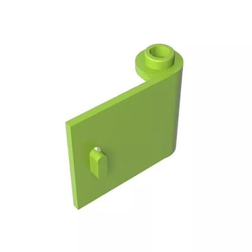 GDS-1141 Tür 1 x 3 x 2 rechts – offen zwischen oberem und unterem Scharnier, 50TE, kompatibel mit Lego 92263 DIY-Teilen und MOC-Komponenten für große Ziegelmarken, Farbe:Limette 119 von XYEIUGO