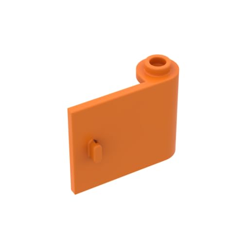 GDS-1141 Tür 1 x 3 x 2 rechts – offen zwischen oberem und unterem Scharnier, 50TE, kompatibel mit Lego 92263 DIY-Teilen und MOC-Komponenten für große Ziegelmarken, Farbe:Orange 106 von XYEIUGO